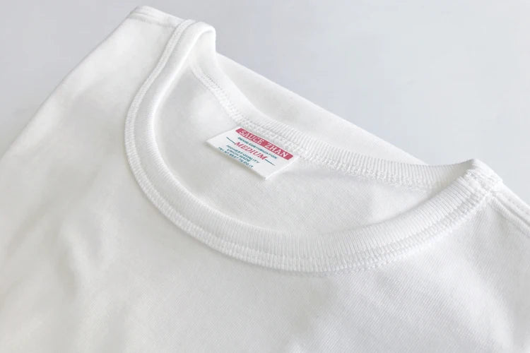 T-Shirt Qualité Supérieure 100% Coton White Détails Col