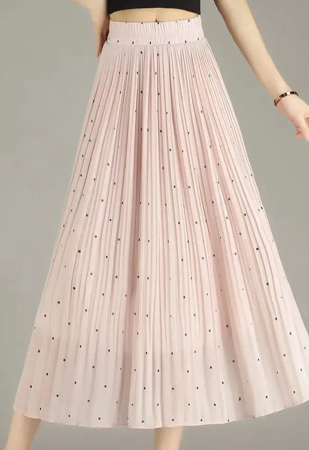 Jupe Tulle Pois légère en tulle de polyester, taille élastique, longueur mi-mollet, disponible en 3 couleurs | SuzzaneMarket