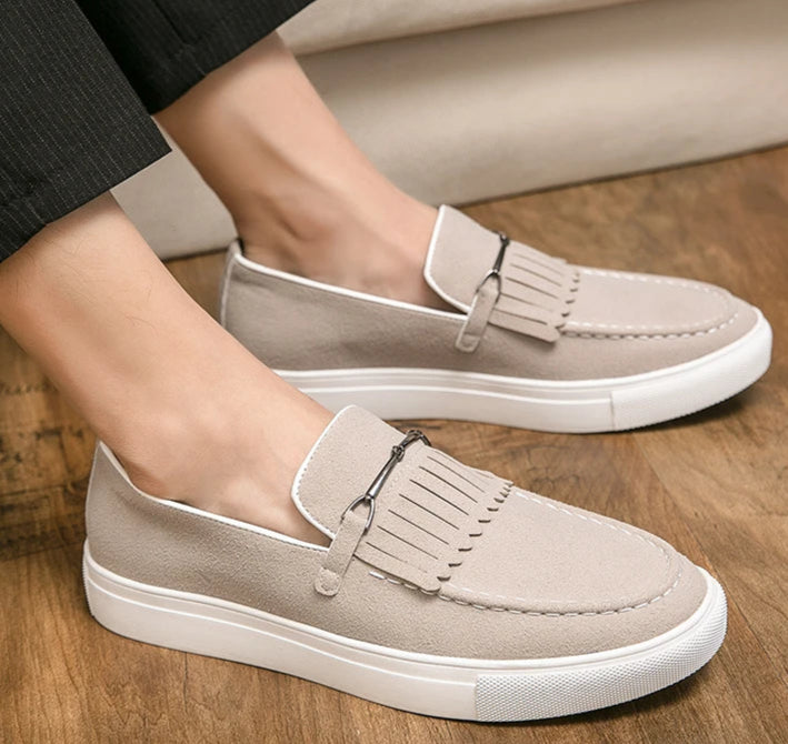 Loafers Hommes finition barrette. Modèle Madère. Couleur sable, P1