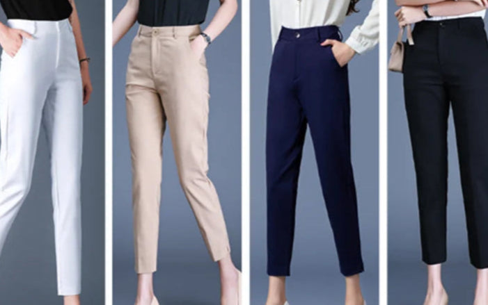 Pantalon court quotidien en 5 couleurs - Coupe droite, longueur cheville, coton stretch et confortable |SuzzaneMarket