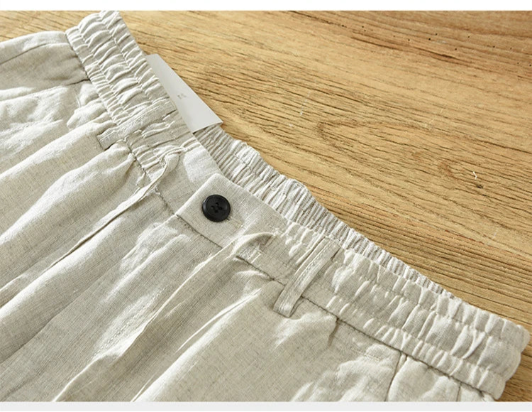 Pantalon Bonifacio 100% Lin Détails Ceinture