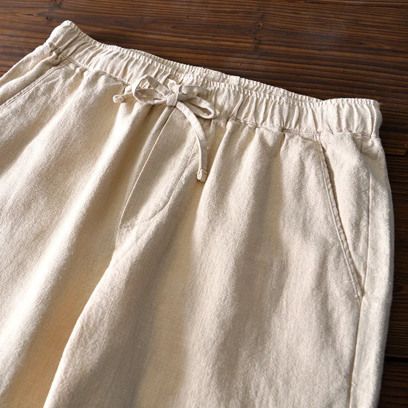 Pantalon Monte-Carlo Lin Détails Beige