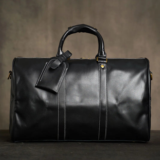 Petit Sac 48H Cavaillon en Cuir Véritable, Black