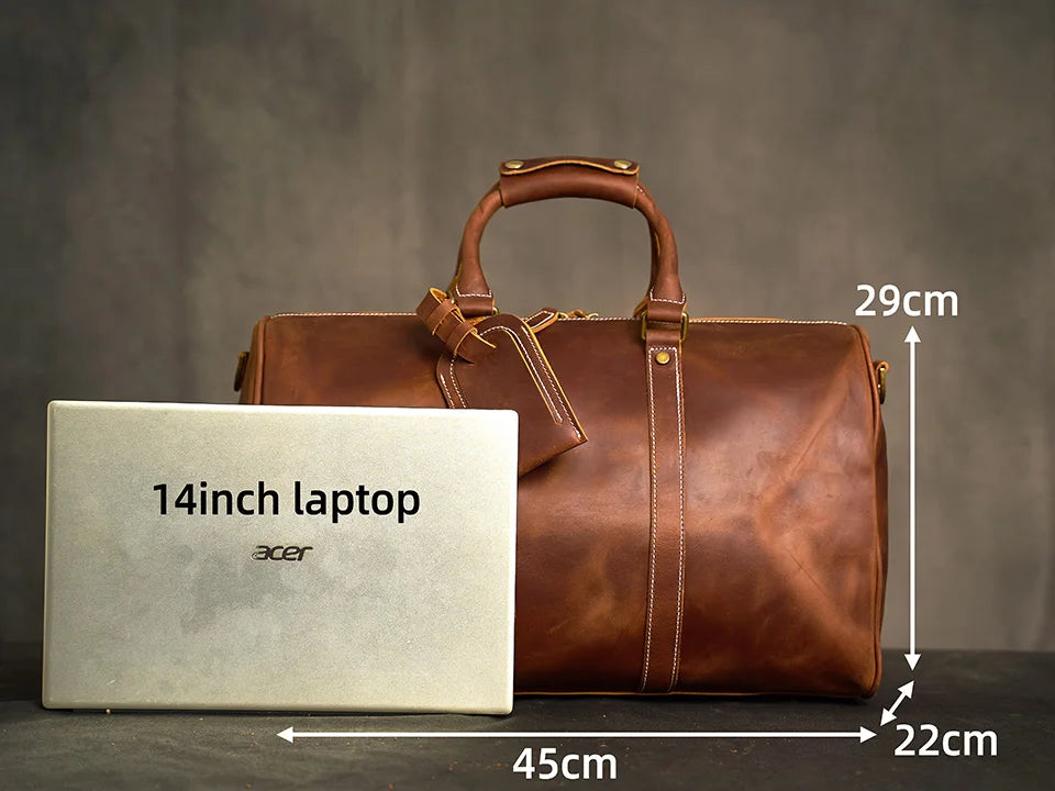 Petit Sac 48H Cavaillon en Cuir Véritable, Dimensons