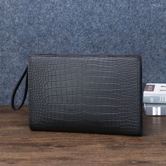 Pochette Dundee en Cuir Véritable Noire
