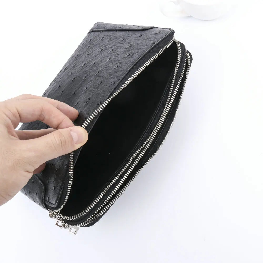 Pochette Nairobi en Cuir d'Autruche Véritable Details 1