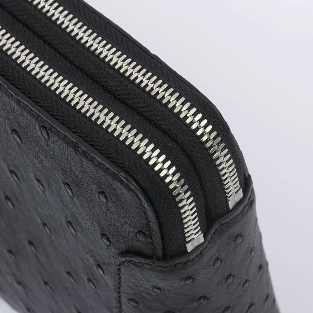 Pochette Nairobi en Cuir d'Autruche Véritable Détails Qualité