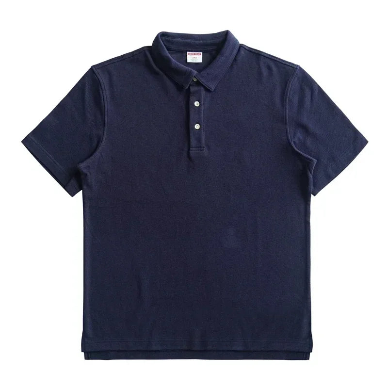 Polo Séoul 100% Coton Haute Qualité Bleu 2