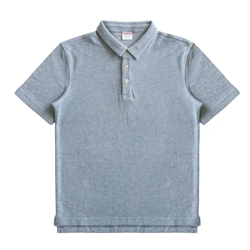 Polo Séoul 100% Coton Haute Qualité Gris Clair