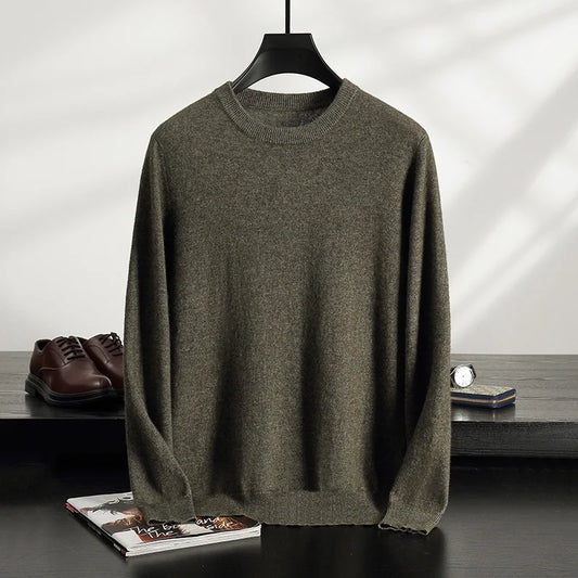 Pull Milano 100% Cachemire Vert Olive