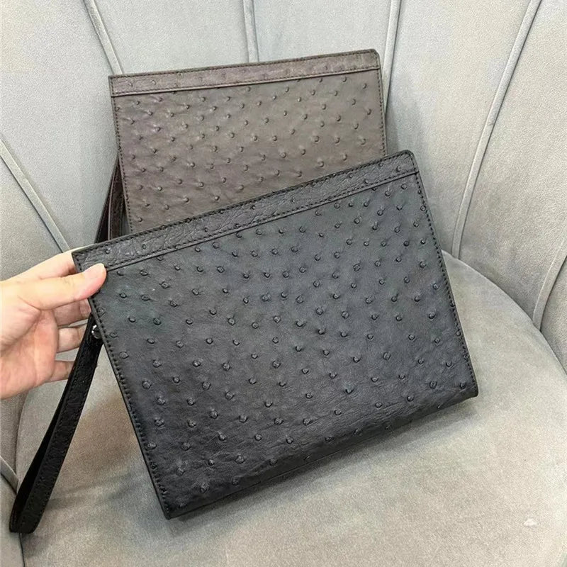 Pochette Mercury en Cuir d'Autruche