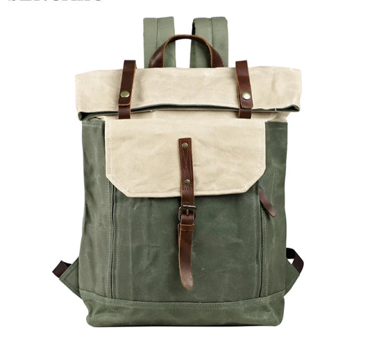 Sac à Dos Hanoî en Toile Waterproof, Qualité Militaire, Beige