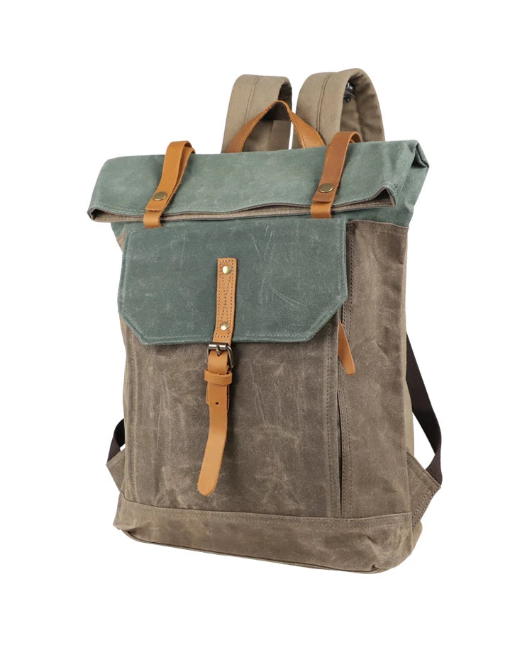 Sac à Dos Hanoî en Toile Waterproof, Qualité Militaire, Green 
