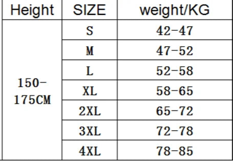 Size chart for Bermudas Ville Quotidien, showing height, size, and weight ranges for proper fit | SuzzaneMarket