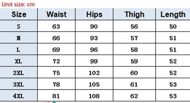 Size chart for Bermudas Ville Quotidien featuring waist, hips, thigh, and length measurements in cm | SuzzaneMarket.