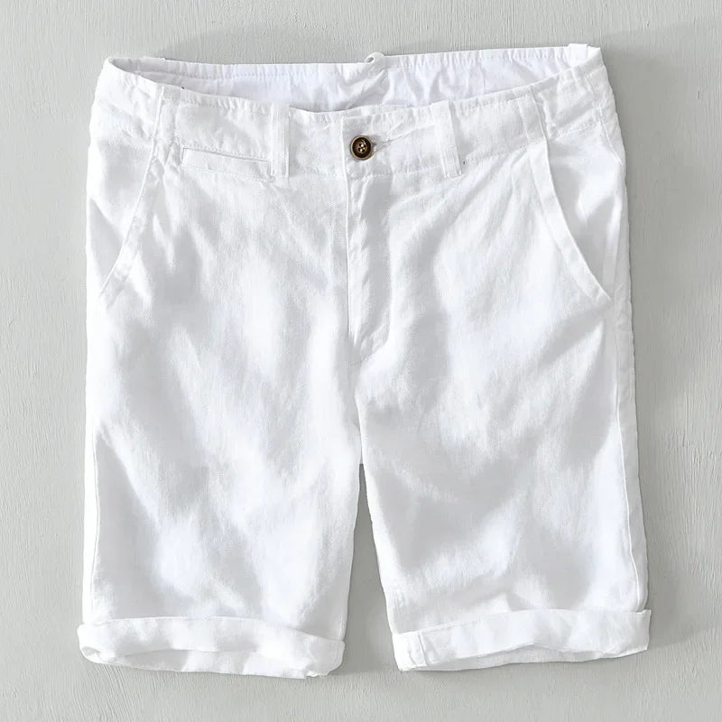 Short Provence 100% Lin Blanc