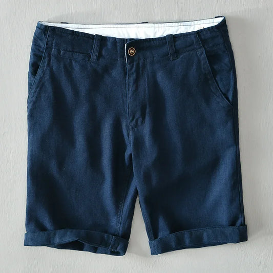 Short Provence 100% Lin Bleu Marine