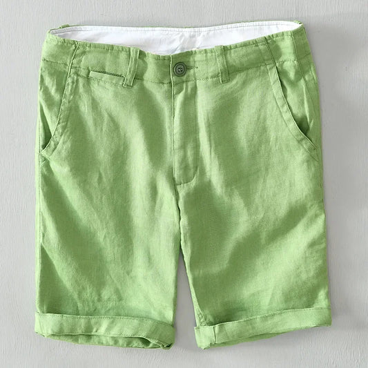 Short Provence 100% Lin Vert Anis