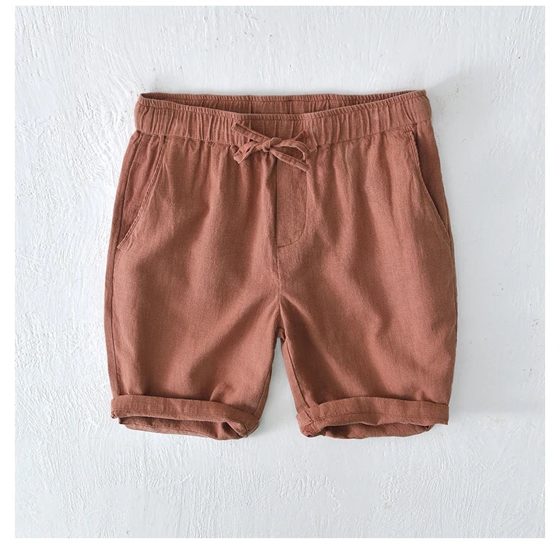 Short Toscane Coton/Lin Ocre