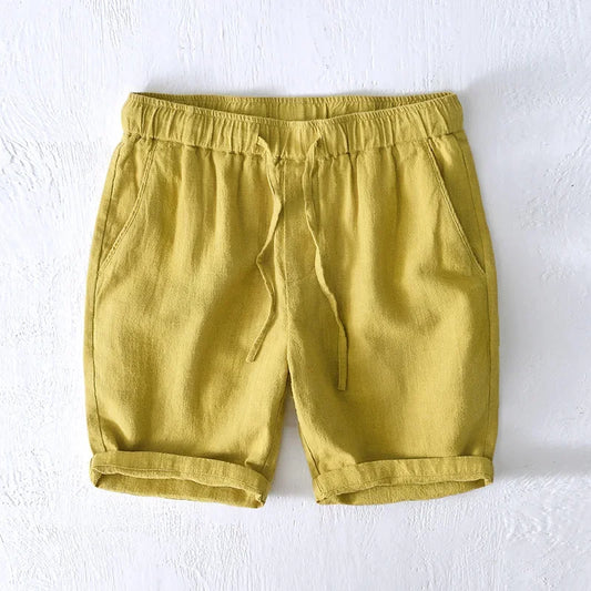 Short Toscane Coton/Lin Jaune