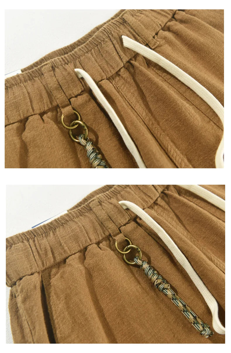 Short Valence Coton/Lin Détails 1
