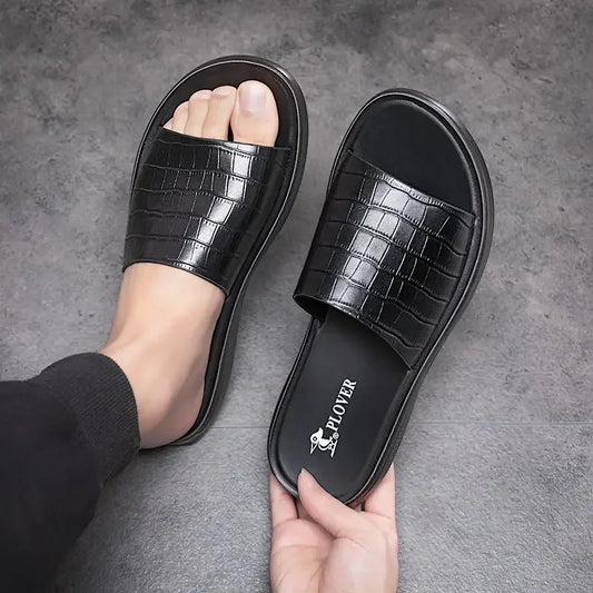 Slippers Croco Black