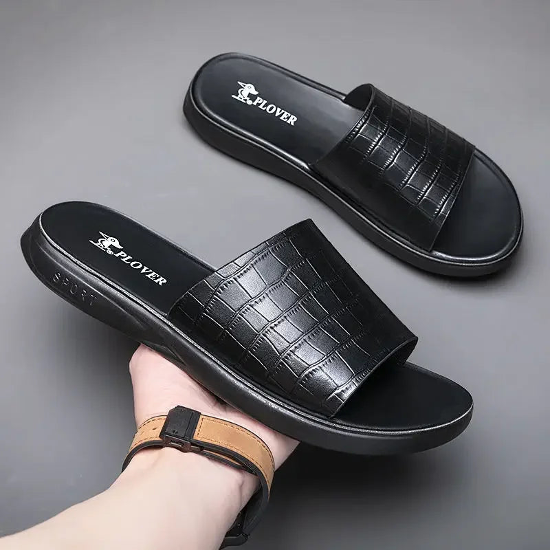 Slippers Croco Black 5