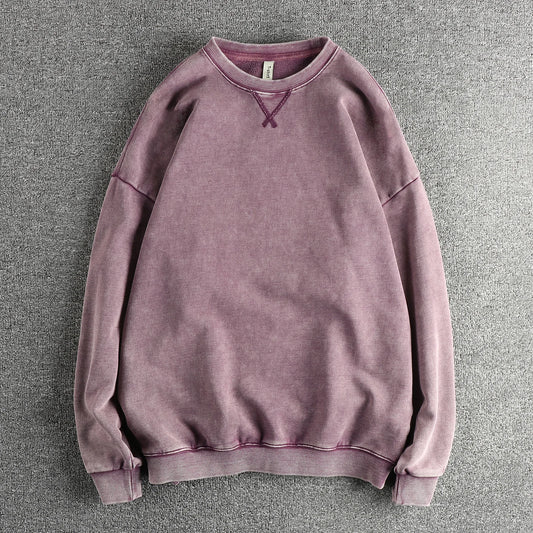 Sweat Pastel Vintage 100% Coton Purple
