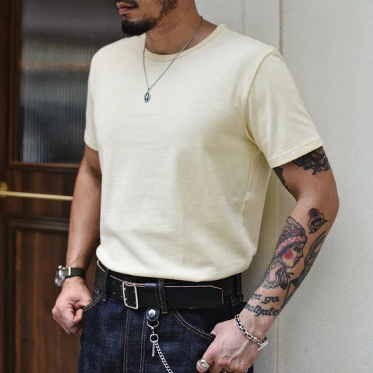T-Shirt Akita 100% Coton Qualité Supérieur Abricot 1