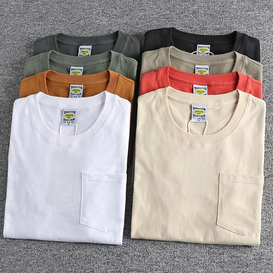 T-Shirt Basic avec Poche 100% Coton 