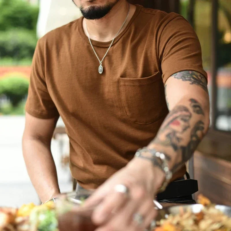 T-Shirt Chiba 100% Coton Qualité Supérieur 340g/m² Marron 1