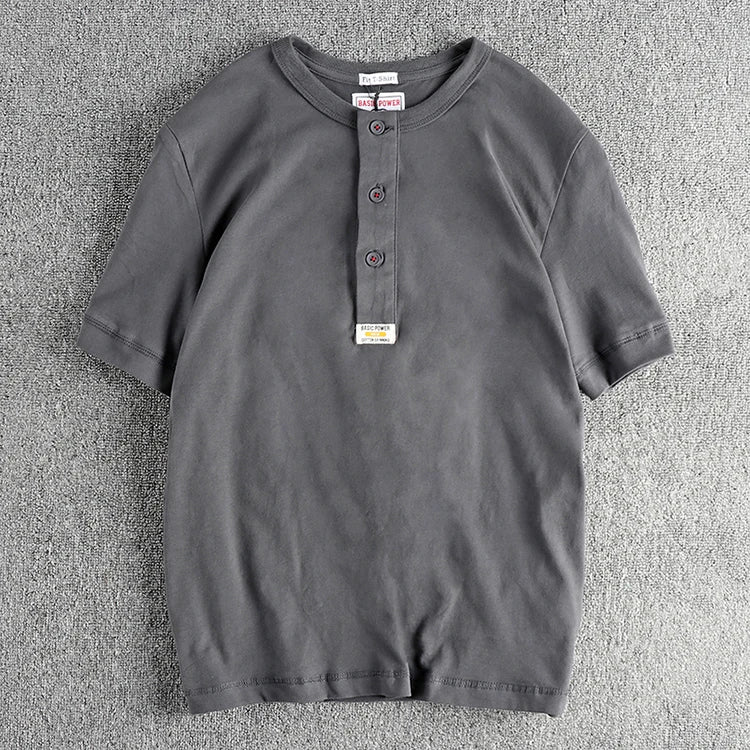 T-Shirt Djerba Col Henry 100% coton Gis