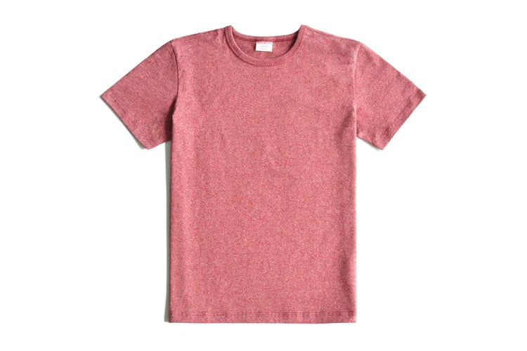 T-Shirt Fuji Chiné 100% Coton Supérieur Rouge
