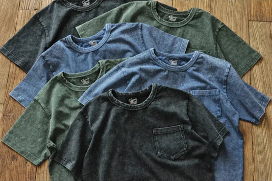 T-Shirt Vintage Pocket  100% Coton Haute Qualité 
