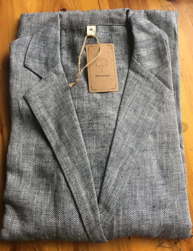 Trench Lin Froissé - CLAS, long and soft linen coat, oversized, wrinkled look, simple buttoning | SuzzaneMarket