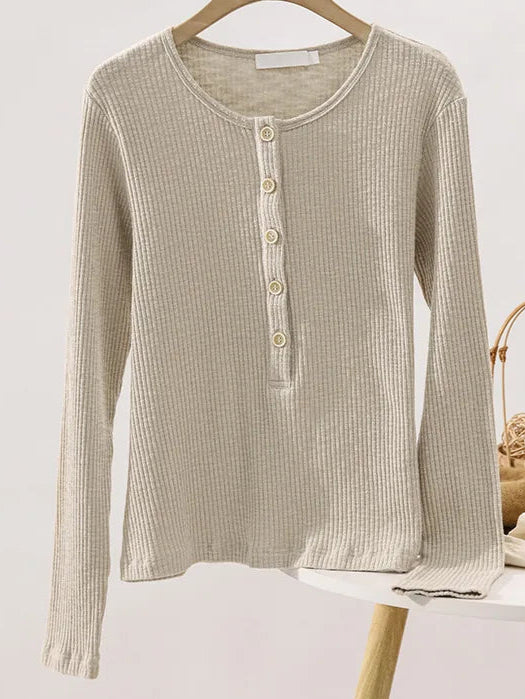 T-shirt Tricot Coton Spandex JUKU Col Tunisien, doux et souple, taille standard | SuzzaneMarket