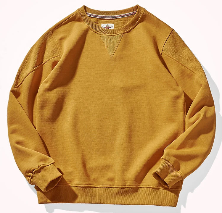 Sweat Rétro 100% Coton Jaune