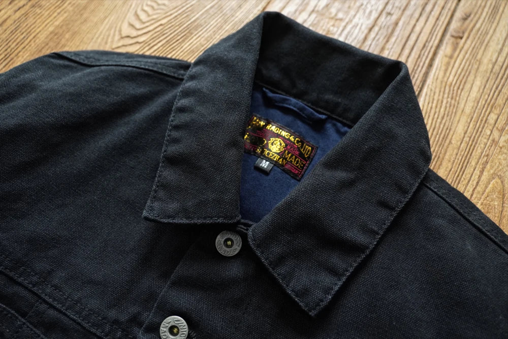 Veste Ranch 100% Coton Noir Col